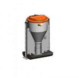 Tolva FM MAX-9 plato inox wtf 130L (4 chupetes)