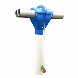 Dropped mouth/T with double ropes diameter 60 (downpipe tube of 75 MM)