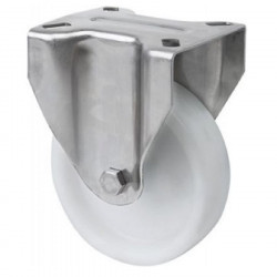 Roue fixe 17zvli100-ut80 poliamix inox blanc
