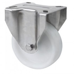 Roue fixe 17zvli125-ut80 poliamix en acier inoxydable blanc