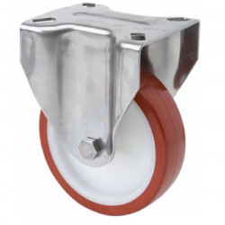 Fixed wheel 17zvli80-polyurethane inox