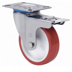 Swivel wheel 10zvlifd80-pol stainless steel brake