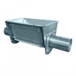 Stainless steel 90 box with 1 outlet for tandem