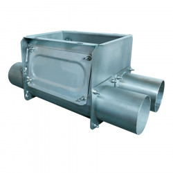 Stainless steel 90 socket box with 2 outlets for tandem