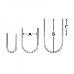Hex bolt stainless steel M-6 64X100X40mm
