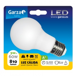 LED bulb std 9W E27 240º 806LM 2700K