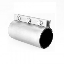 Stainless steel joint/splice with rubber for 60mm tube