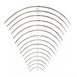Hauptner round profile curved suture needles Nº000 (12 pcs)