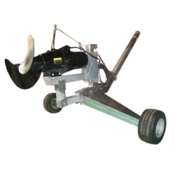 Jet wheeled support for ponds with slopes