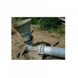 Cone for comfortable loading pipe DN150 with 3 meters of hose and quick couplings at each end