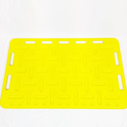 Plastic barrier with fastening handles 120x76 cm yellow