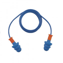 Blister de 10 paires de bouchons d’oreilles conicfirde bleu/jaune