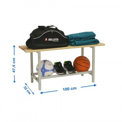Banc en bois Simonlocker 1000, banc de vestiaire