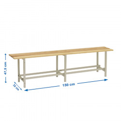 Banc en bois Simonlocker 1500 banc de vestiaire