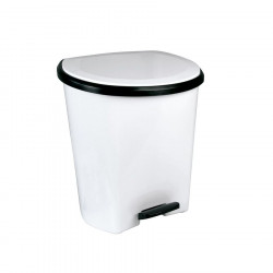 White pedal bin 25 litres