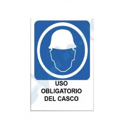 PVC poster "mandatory use of helmet" 21x29