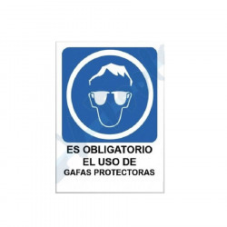 PVC poster "mandatory use of protective glasses" 21x29