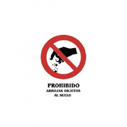 PVC sign 40X30 prohibited from throwing objects on the ground