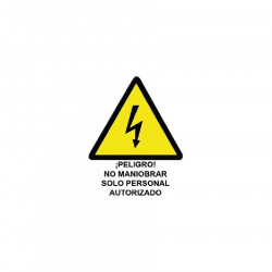 Yellow PVC poster 40x30 authorized personnel
