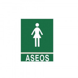 Luminescent poster women's toilets 21x29