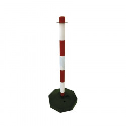 Signal post 1 m red/white for plastic chain