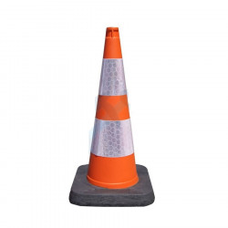 Cone 75 cm 2 reflective bands