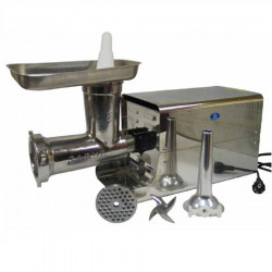 Hachoir-saucisse électrique en acier inoxydable avec tête amovible en acier inoxydable 32, moteur 2 CV