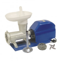 Electric meat mincer-sausage maker with 32 cast iron head, 2HP 60rpm motor with wide mouth