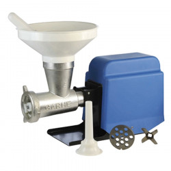 Hachoir-poussoir électrique à 22 têtes amovibles en fonte, moteur 1,5 CV