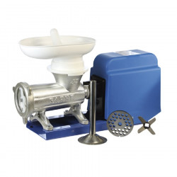 Electric mincer-sausage maker with 32 cast iron head, 1.5HP motor with oval mouth