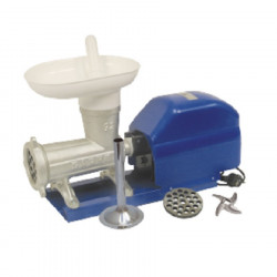 Electric meat mincer-sausage maker with 32 cast iron head, 2HP 120rpm motor with wide mouth