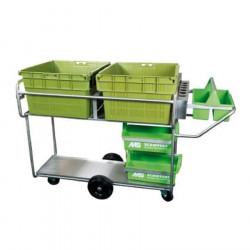 Low model treatment trolley, complete