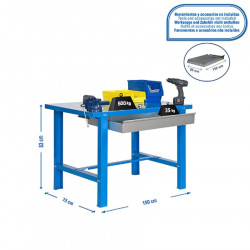 Table de travail Simonwork BT6 boîte métal 1500