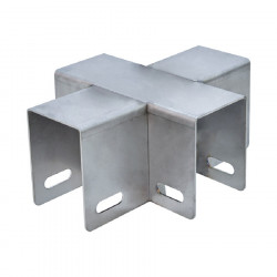 Stainless steel X anchor for 50 mm polypropylene.