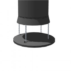 Flow regulating valve for 560mm stackable chimney