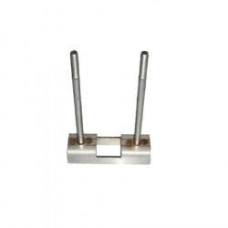 Support inox U 2 tiges pour plaque métallique