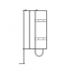 Short semibox-420x1000mm galvanized