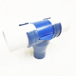 Bouche abaissée/ouverte en « T » avec fermeture de diamètre 75 (tuyau de descente 63 MM) - Sortie