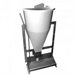 Trémie simple pendulaire inox P510 avec 1 tuyau d'eau