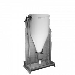 Tolva Porinox doble pendular inox PD-811 (pienso húmedo) con cuatro bebederos