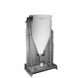 Trémie double oscillante en acier inoxydable PD-810 (aliment sec) avec deux abreuvoirs