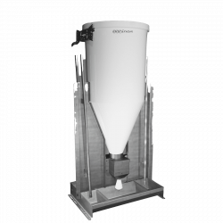 Stainless steel double pendulum Porinox PD-810 XL feeder (dry feed) with two drinkers