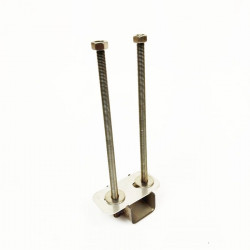 Double stainless steel anchor. M8 plastic slat