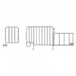 Boîte de gestation neuve règlement en fer galvanisé règlement avec porte d'entrée