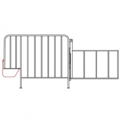 Gestation box solid iron 20/14 for hanging feeder without front door. New regulations.