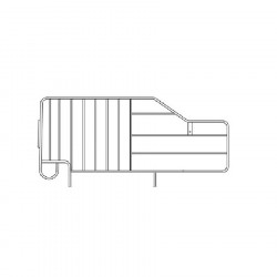 Boîte de gestation en fer massif doré 20/14 avec porte avant,  sans porte d'insémination basculante