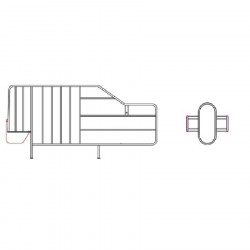 Solid iron gestation box 20/14 for hanging feeder, insemination door with pins