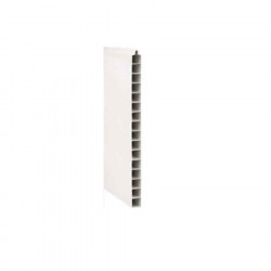White 35 mm PVC panel of 500 mm smooth/male