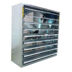 Ventilateur à grand débit galvanisé avec persienne modèle VGXL