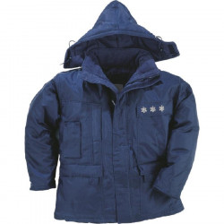 Veste grand froid en polyester/coton bleu marine